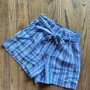 NWT H&M Linen Blend Blue Shorts - Size 4